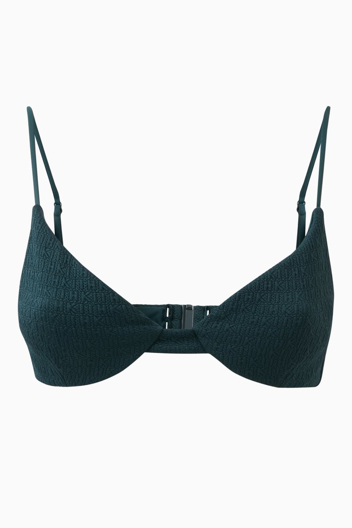 Bellamy Logo Balconette Bikini Top, Blue