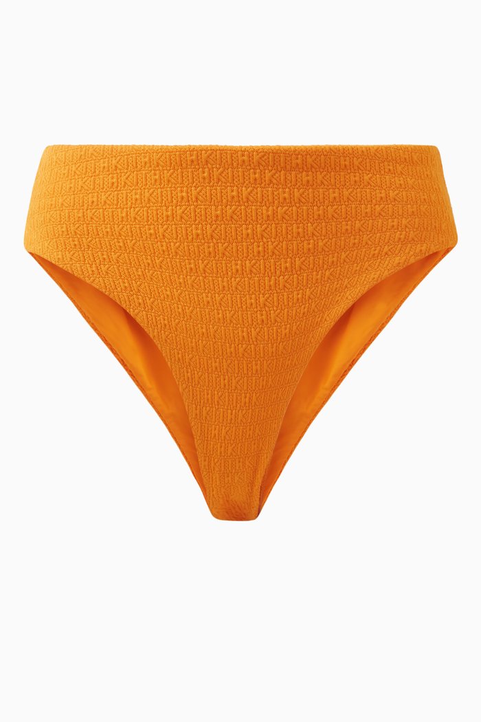 

Azure Logo High-waist Bikini Briefs, Orange