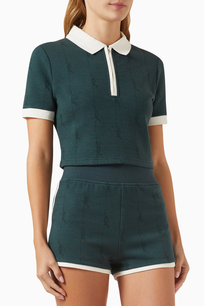 Taylen Logo Polo T-shirt in Pique-knit, Blue
