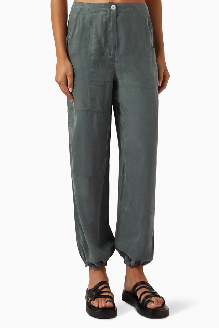 

Langston Mid-waist Pants, Green