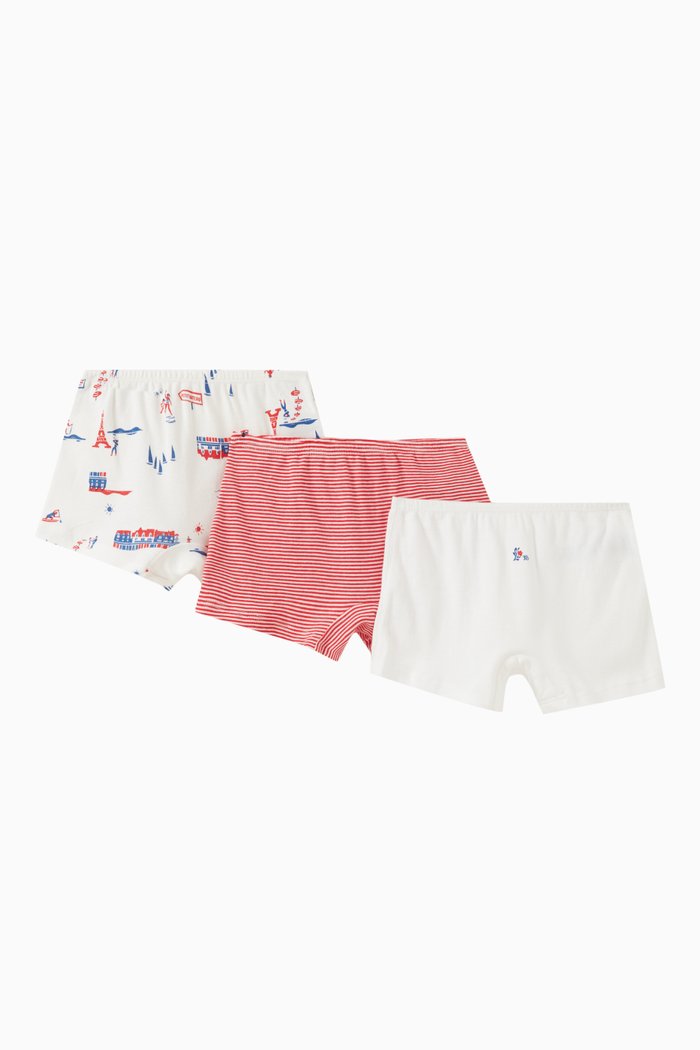 Le Touquet Hipster Briefs in Cotton, Set of 3, Multicolour