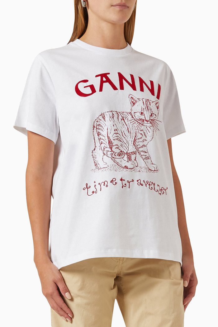 

Future Heavy Print T-shirt in Organic Cotton-jersey, White