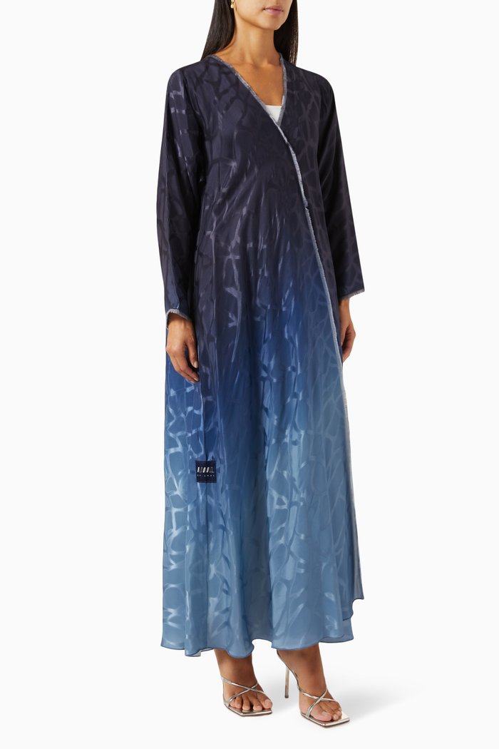 

Shadow Ombré Abaya in Cupro, Blue
