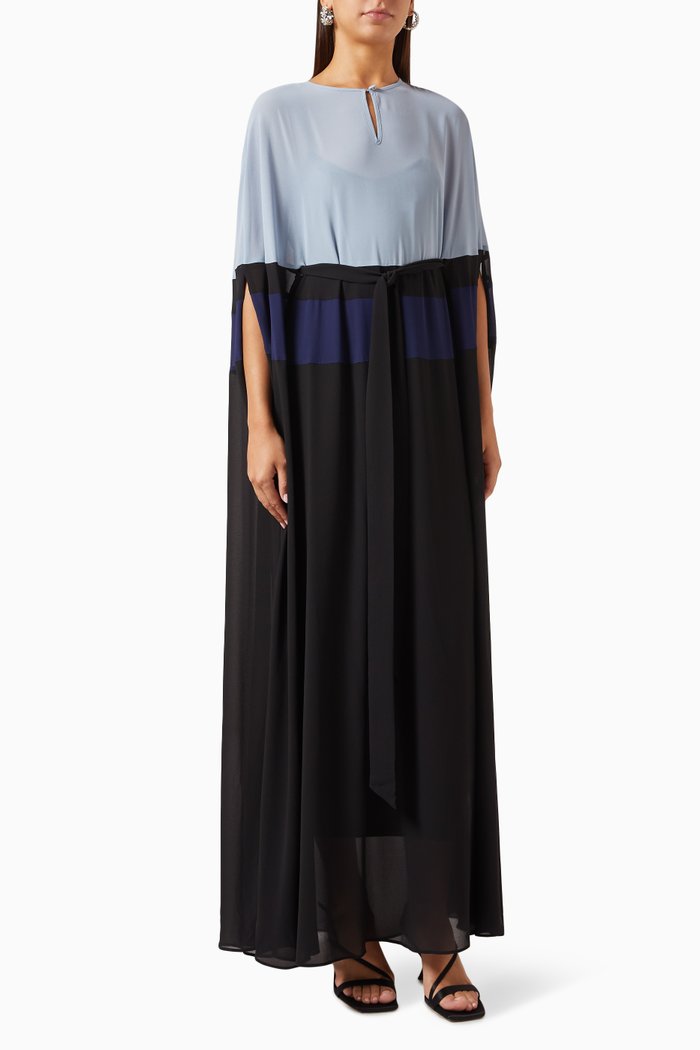 Soha Two-tone Kaftan, Blue