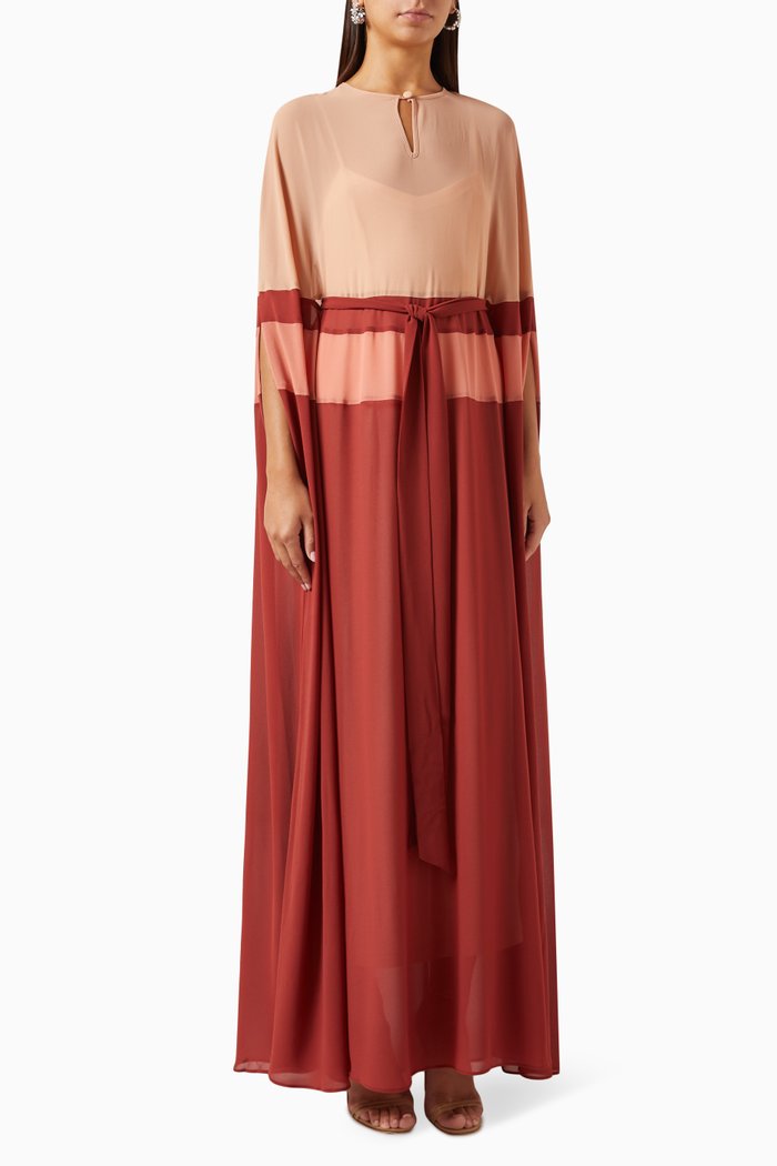 

Soha Two-tone Kaftan, Brown