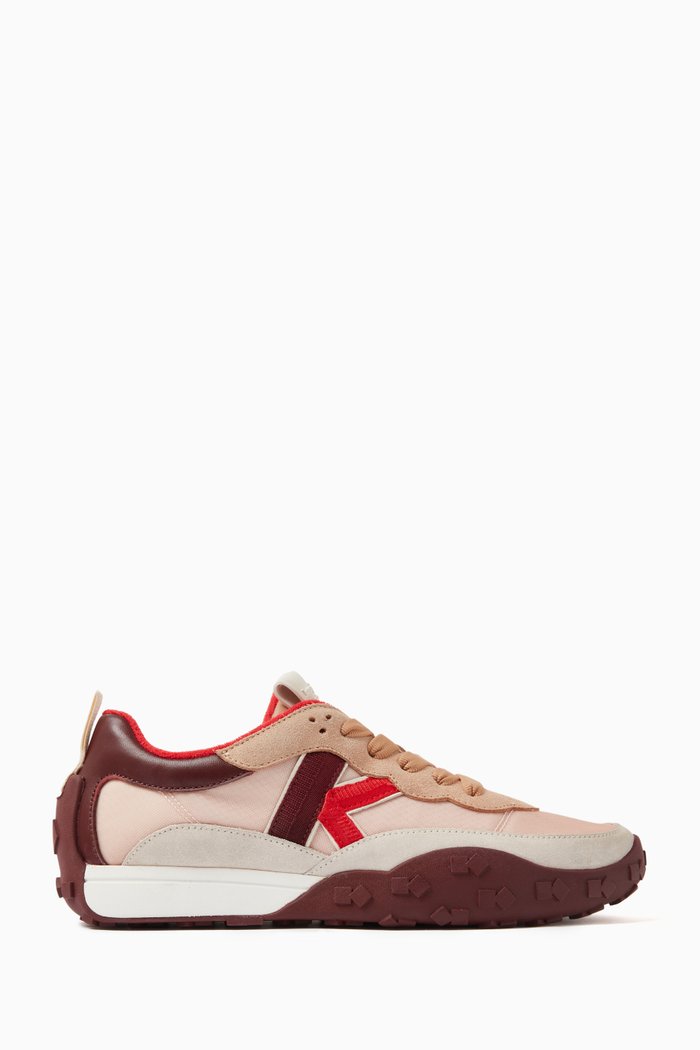 

K As In Kate Low-top Sneakers in Ripstop & Leather, Multicolour