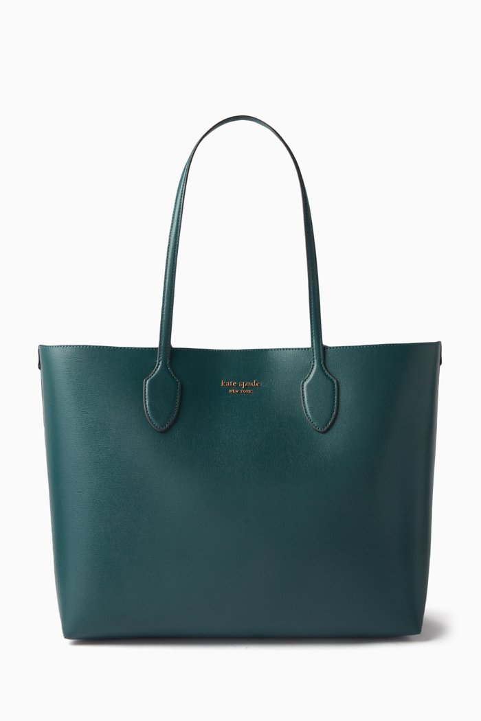 

Large Bleecker Tote Bag in Leather, Green