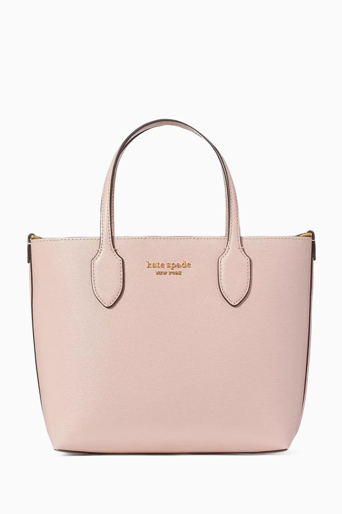 

Medium Bleecker Crossbody Tote Bag in Leather, Pink