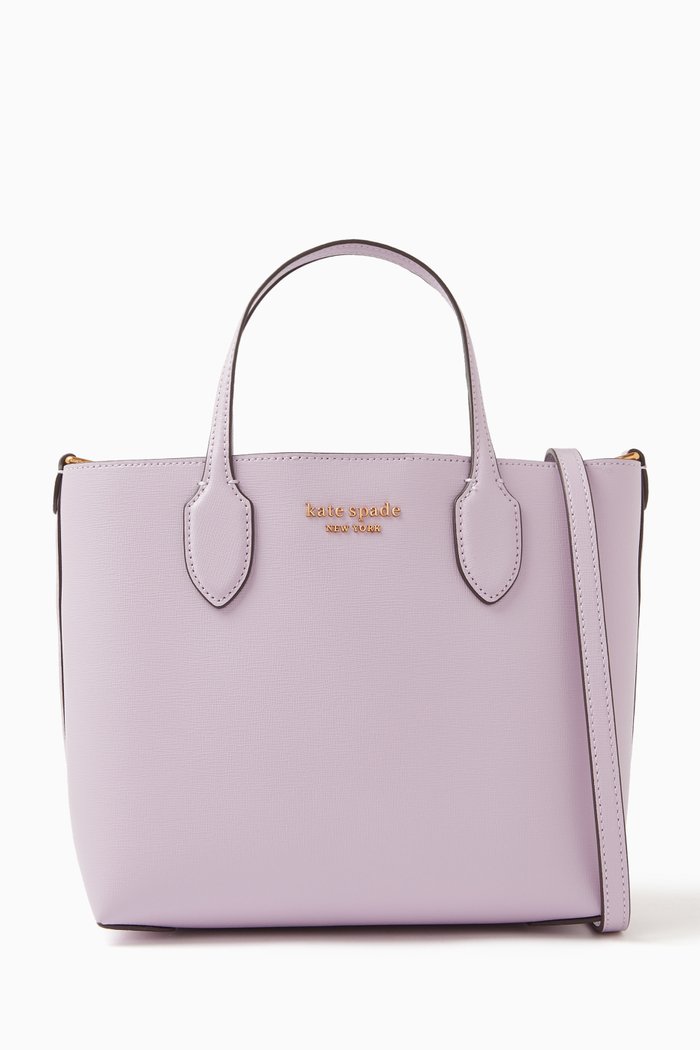 

Medium Bleecker Crossbody Tote Bag in Leather, Purple