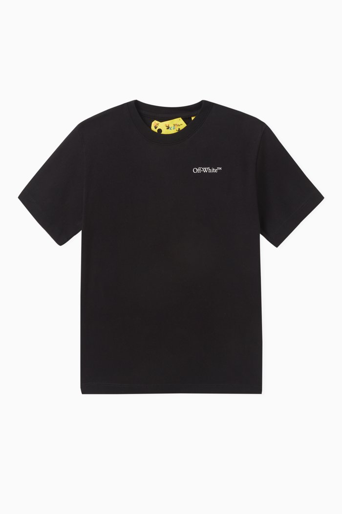 Arrow Tab Logo T-shirt in Cotton-jersey, Black