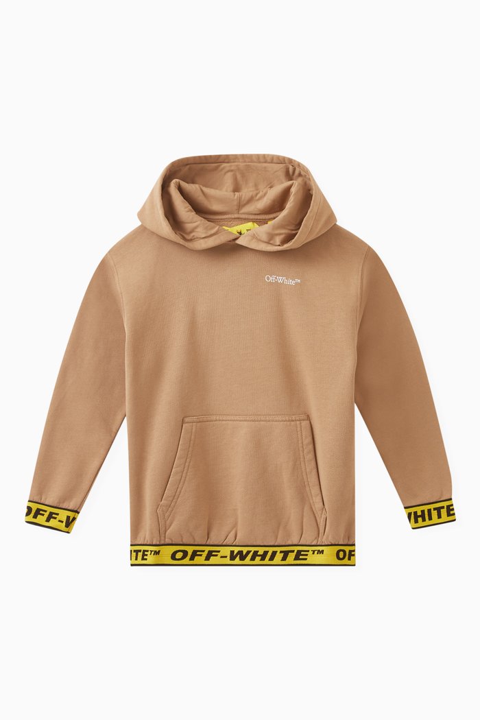 

Logo-tape Hoodie in Cotton, Neutral