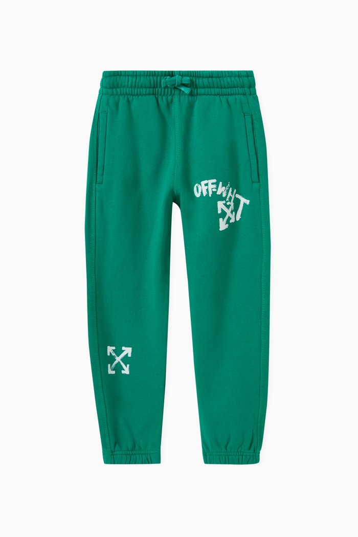 

Paint Logo-print Sweatpants in Cotton, Green