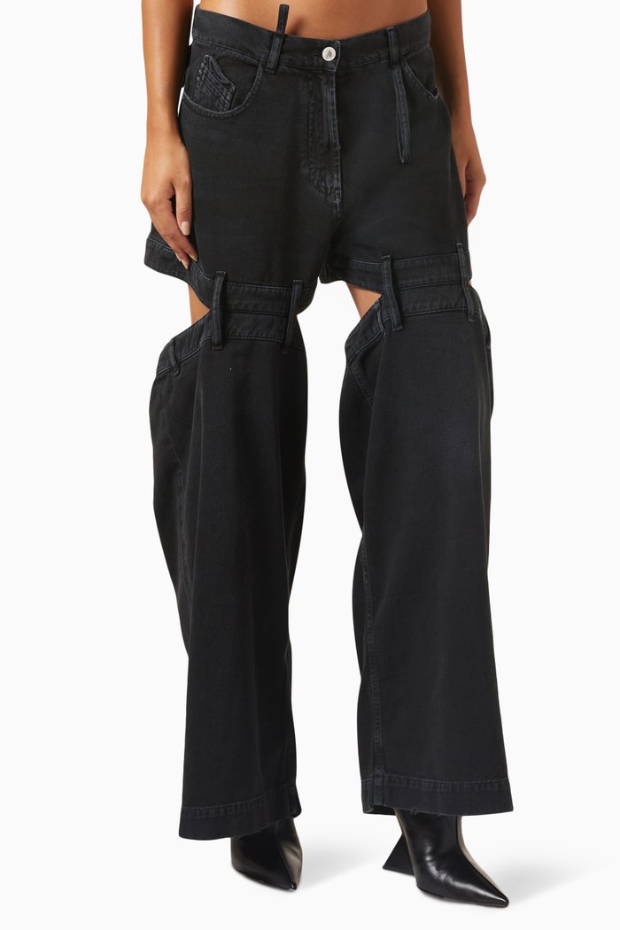 

Ashton Cut-out Jeans, Black