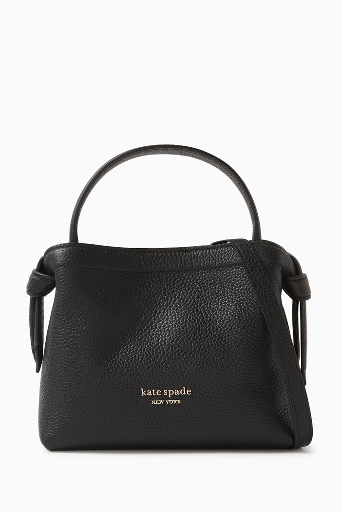 

Mini Knott Crossbody Bag in Leather, Black