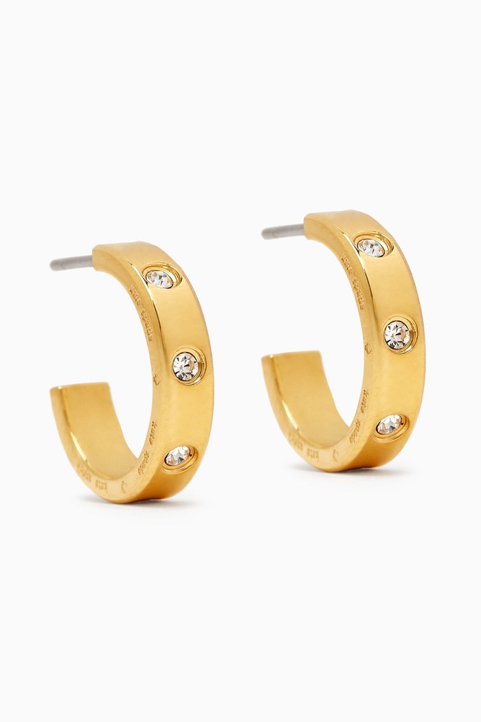 

Crystal Hoops, Gold