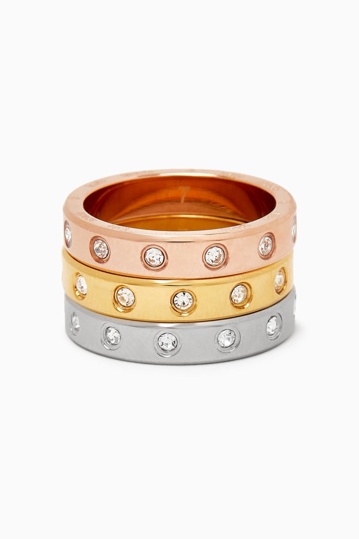 

Crystal-set Rings, Multicolour
