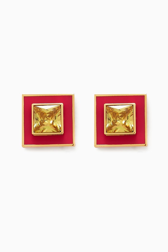 

Mod Square Studs, Yellow