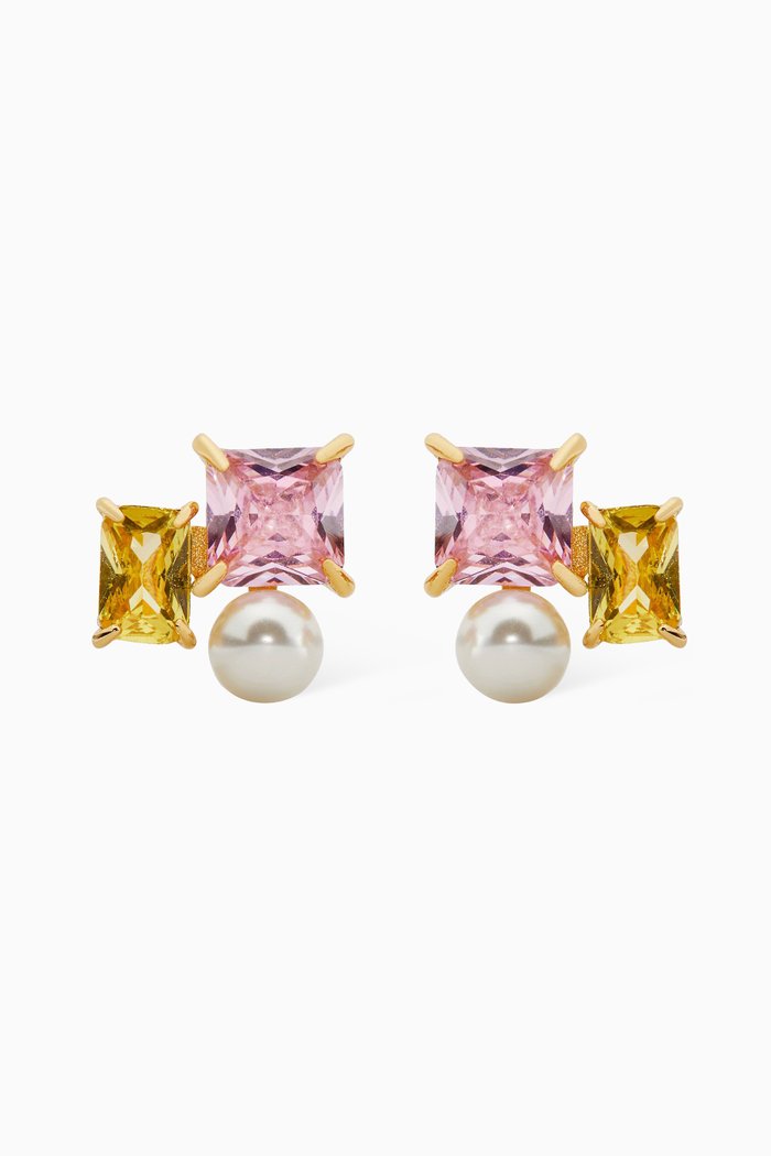 

Victoria Cluster Studs, Pink