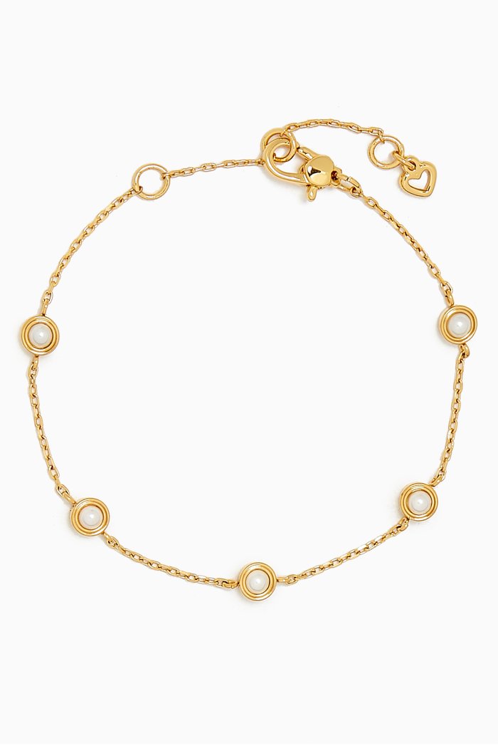 

Pearl Set in Station Bracelet, White