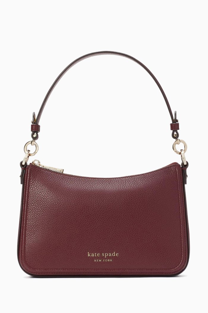 

Medium Hudson Crossbody Bag in Leather, Burgundy