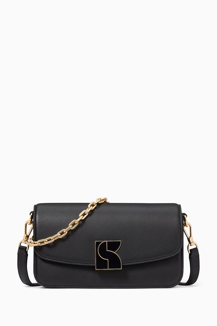 

Small Dakota Crossbody Bag in Leather, Black