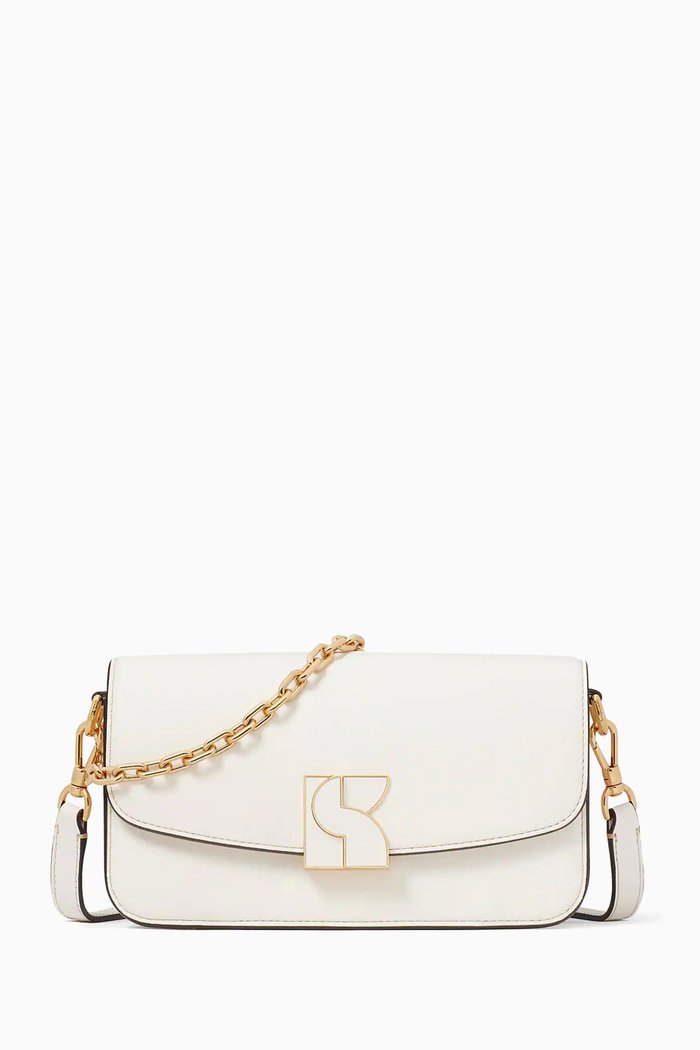 

Small Dakota Crossbody Bag in Leather, Neutral