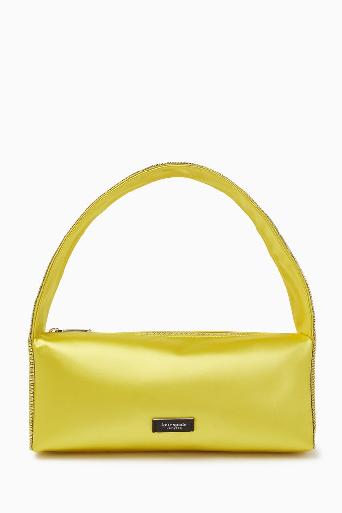 

After Party Crystal Shoulder Bag in Satin, Multicolour