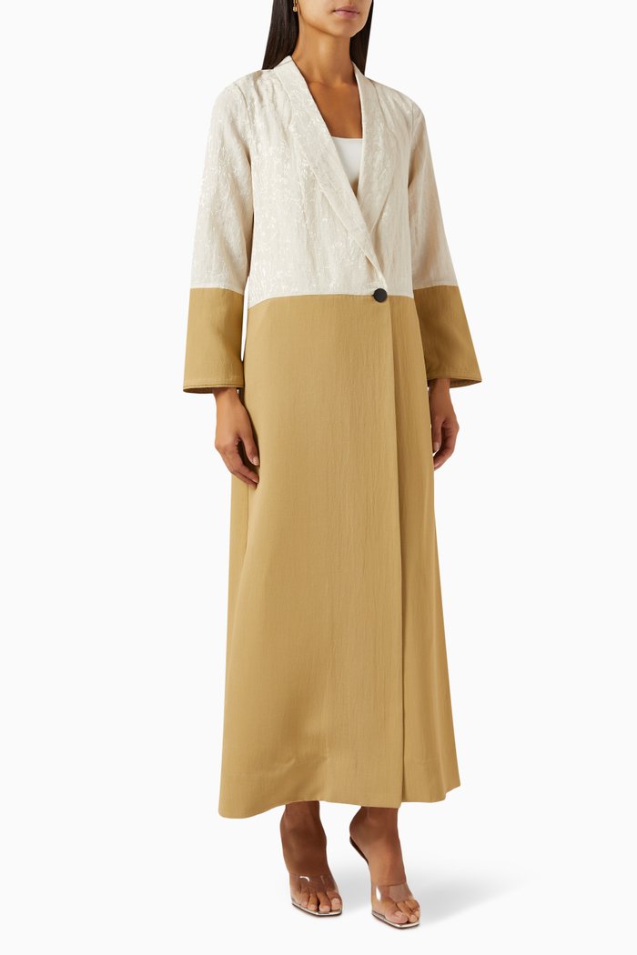 

Two-tone Abaya, Multicolour