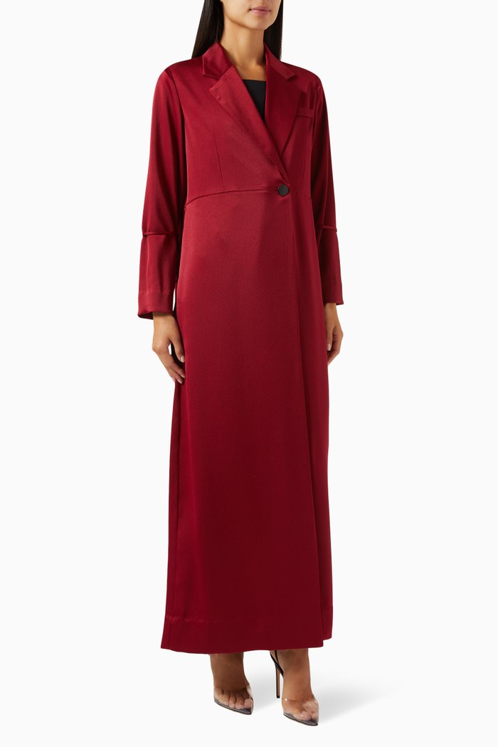 

Polished Suit Abaya, Red