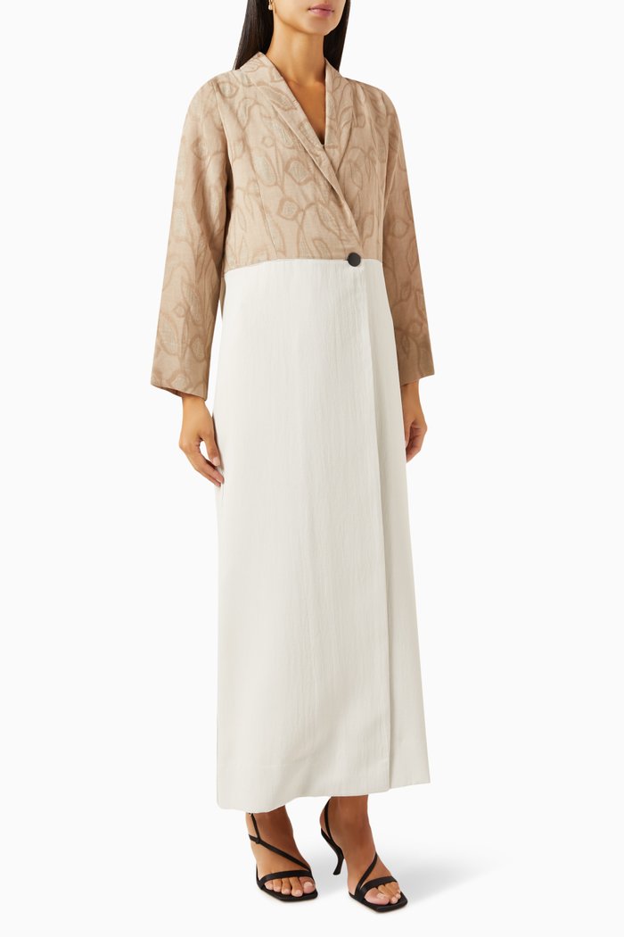 

Two-tone Abaya, Multicolour