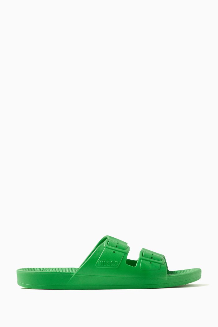 

Marley Slide Sandals in Rubber, Green