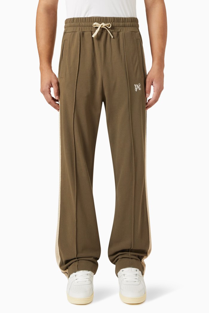 

Monogram Track Pants in Cotton Piqué, Green