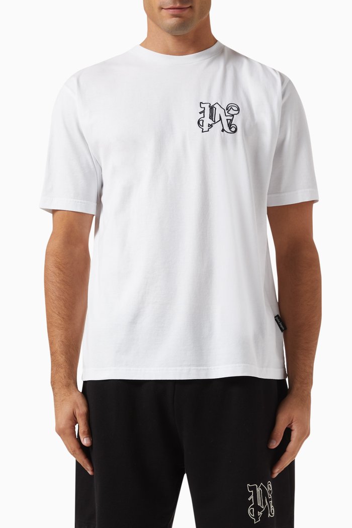 

PA Monogram T-shirt in Cotton, White