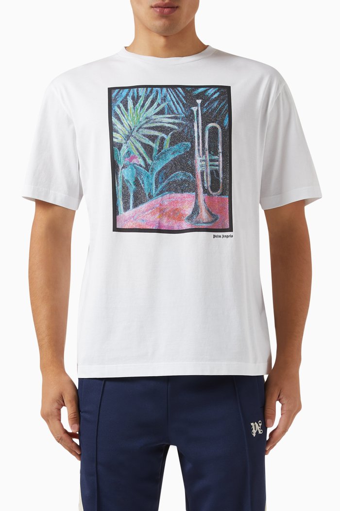 

Oil on Canvas T-shirt in Cotton-jersey, White