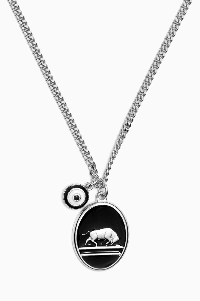 

Oxen Necklace in Sterling Silver, Black