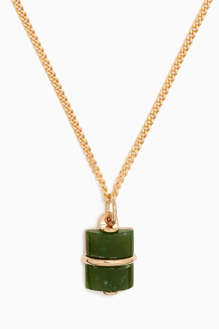 

Otis Jasper Necklace in 14kt Yellow Gold Vermeil, Green