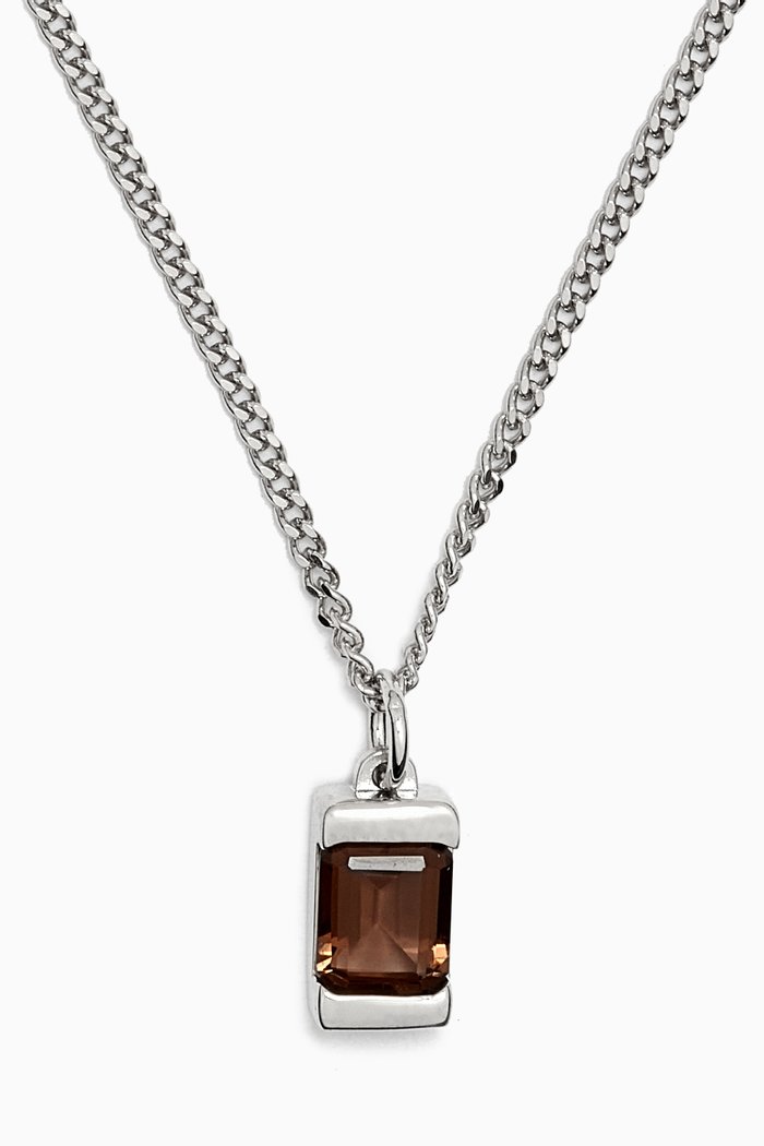 Valor Topaz Necklace in Sterling Silver, Grey
