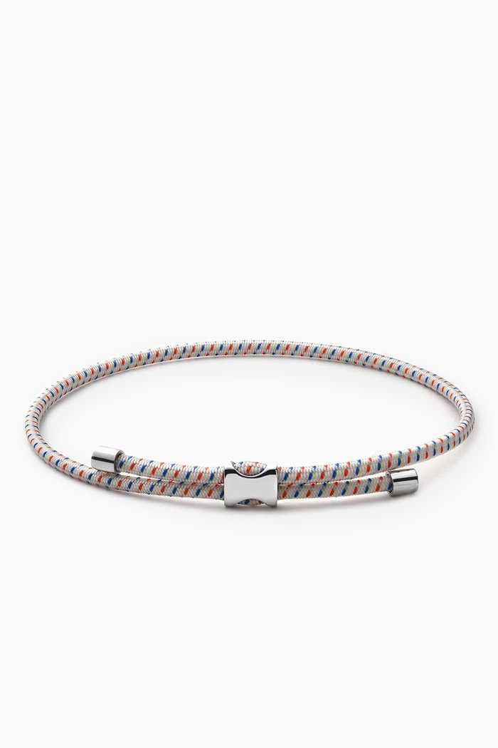 

Orson Pull Bungee Rope Bracelet in Sterling Silver & Nylon, Neutral