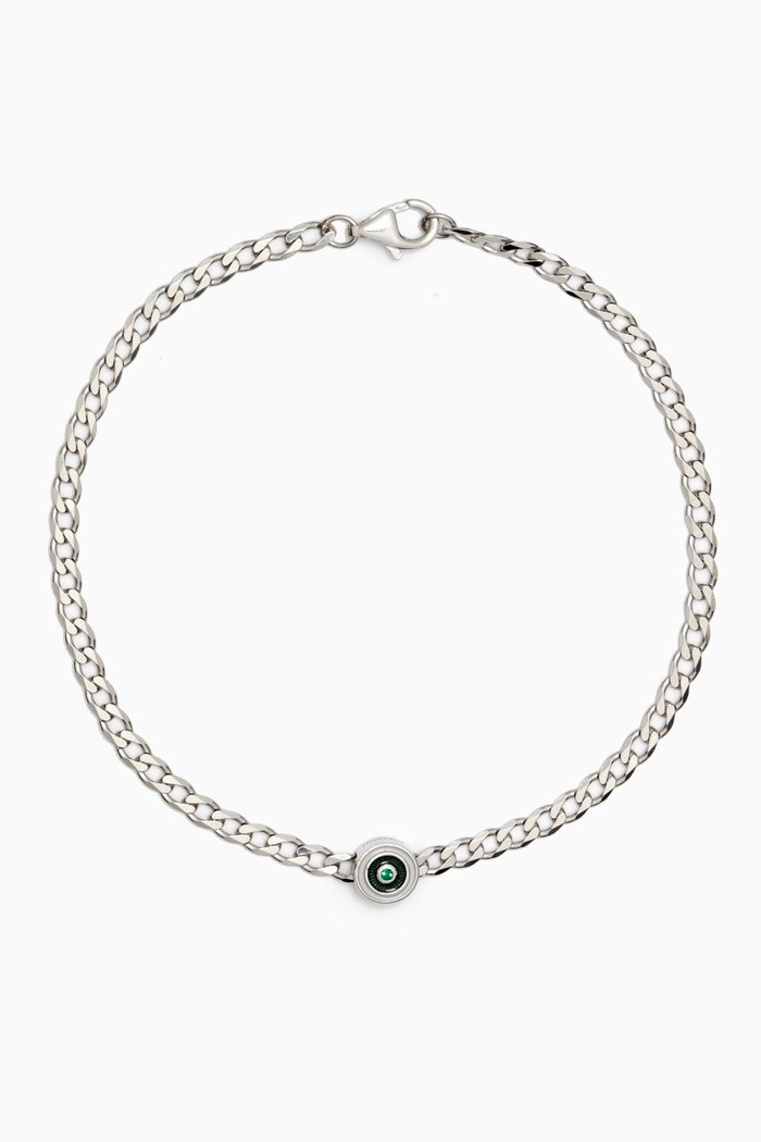 

Opus Chain Bracelet in Sterling Silver, Green