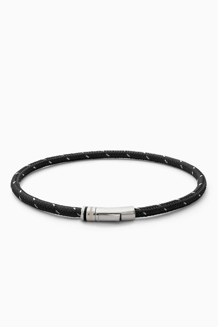 

Juno Rope Bracelet in Sterling Silver, Black