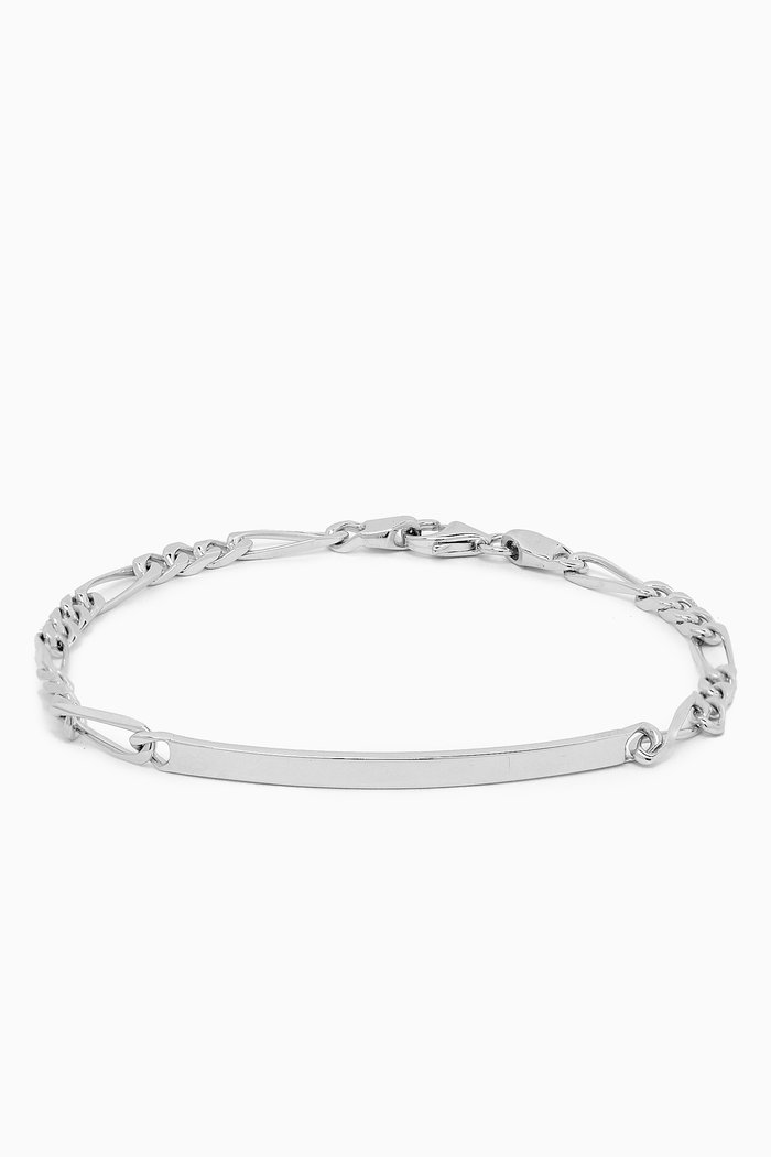 

ID Figaro Chain Bracelet in Sterling Silver
