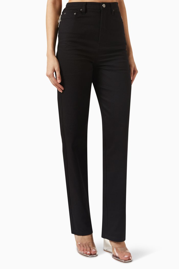 

Betty Crystal Jeans in Organic Cotton-twill, Black