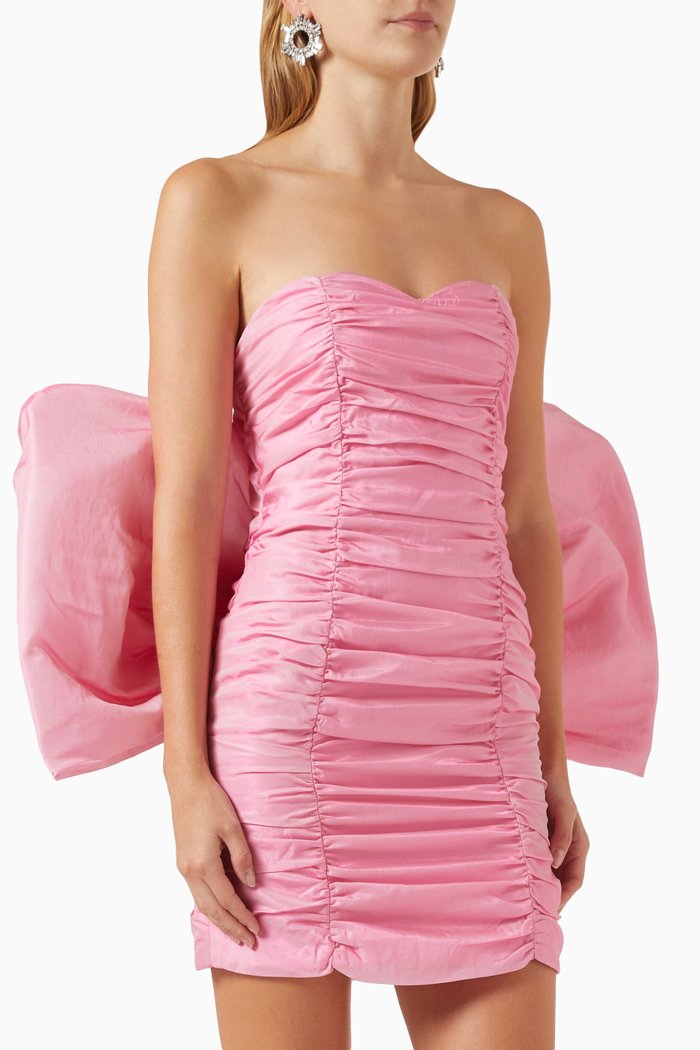 

Oversized Bow Mini Dress, Pink