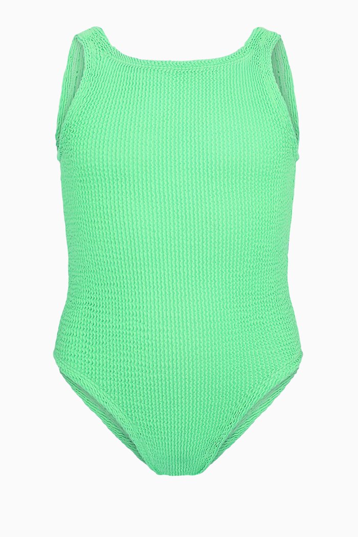 Kids Classic Swimsuit in The Original Crinkle, Green
