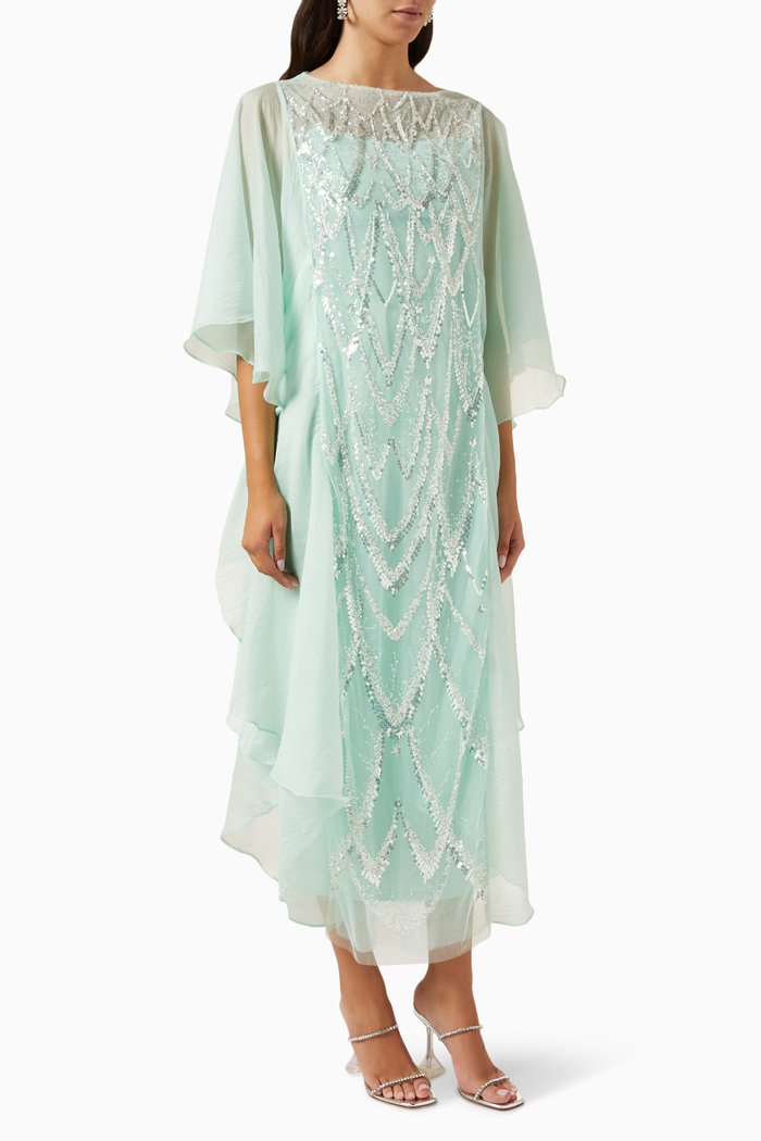 

Riona Dress in Organza, Green