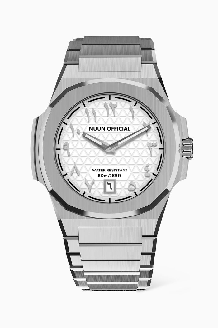 

MT Stainless Steel Watch, 40.5mm, White