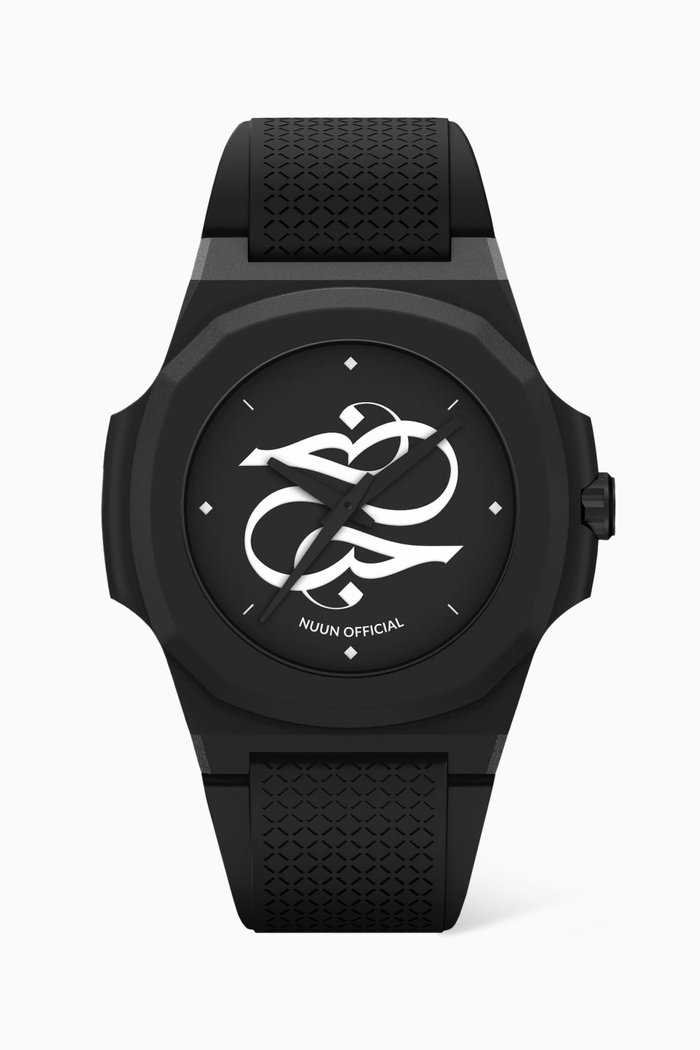 

x Ebrahim Jaffar Miyota Rubber Watch, 40.5mm, Black