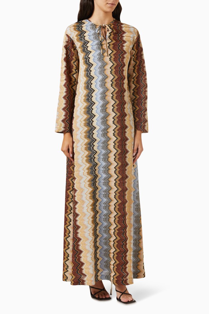 

Raschel Kaftan in Lurex, Brown