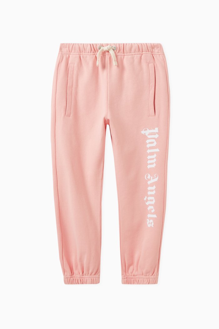Logo-print Sweatpants in Cotton, Pink