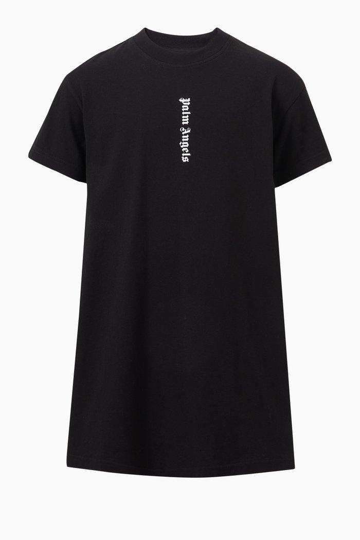 

Overlogo T-shirt Dress in Cotton, Black